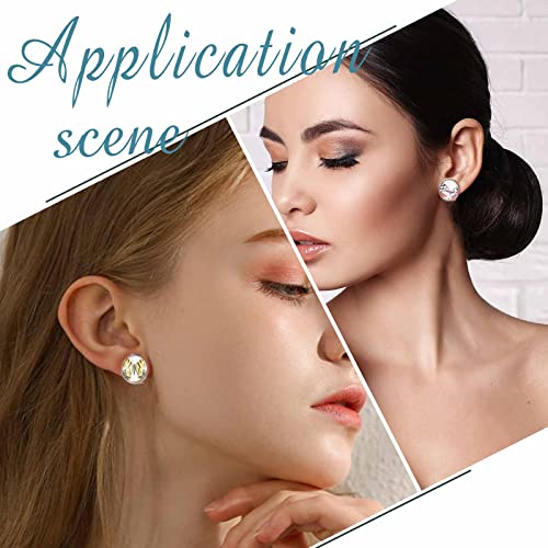 SUNNYCLUE 1 Box 50Pcs Clip on Earrings Findings Earring Cabochon Settings Stainless Steel Earring Converters Round Flat Back Tray Earring Clips for Non Pierced Ears Women Jewelry Making DIY Crafts - color: 50pcs Stainless Steel Earring Clips