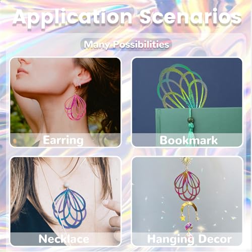 Dazzling Colorful Filigree Charms Hollow Out Multicolor Geometric Filigree Pendants for DIY Jewelry Making Earrings Necklaces Components - color: Flower-1