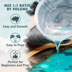 IGaiety 1 Gallon Epoxy Resin, Epoxy Resin Kit, Crystal Clear Epoxy Kit, No Yellowing Self-Leveling Deep Pour Epoxy Resin High-Glossy Casting Perfect for Crafts, Table Tops(0.5 Gallon x 2) - size: 1 Gallon