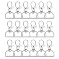 50Pcs Swivel Clasp Hooks D Ring Key Chain Clips, Metal Lobster Claw Clasps Trigger Clip Lanyard Snap Hook for Keychains Making Purse Hardware DIY Crafts 1 Inch Silver - color: silver
