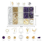 Basigeese Jewelry Making Supplies Kit Natural Stone Beads for Irregular Gemstone Beading with for DIY Craft Bracelet Necklace Earrings for Adults (Amethyst) - color: Amethyst
