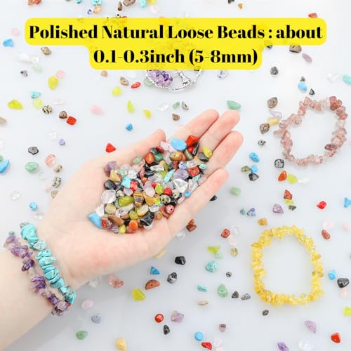 XIANNVXI Citrine Beads, Natural Chip Stone Beads 400Pcs Crystal Bead 5-8mm Irregular Healing Crystal Loose Rocks for DIY Jewelry Making - color: A-Citrine