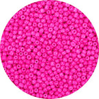 2000pcs Hot Pink Glass Seed Beads, Colorful Tiny 4mm Beads for Jewelry Making, Beading Supplies. - color: Hot Pink