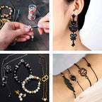 1100Pcs Open Jump Rings, Black Jump Rings Set 304 Stainless-Steel O Ring Connectors Open Ring for Bracelet Earrings Necklace Jewelry Making (4/5/6/7/8/10mm)… - color: Black