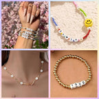 Looconi 300pcs Number Beads 5 Plastic Beads for Jewelry Making - color: Number5, size: 7x4mm