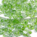 300pcs Crackle Glass Beads, 6mm and 8mm Green Crystal Glass Beads Round Loose Spacer Bulk Beads for St. Patrick's Day DIY Craft Earring Necklace Bracelet Jewelry - color: Green