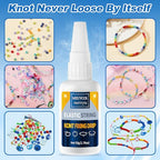 Meuvcol Jewelry Bracelet Glue for Elastic String Knot,2 Pcs Clear Clay Beads Glue for Bead Charms, Punctuation Beads, Jewelry Bracelet Making Supplies Kit for Plastic Bracelet Stretchy Cord (100g) - size: 100g, style: Bracelet Glue