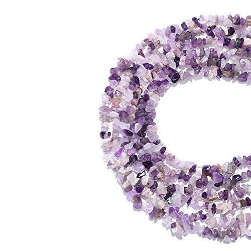 BEADIA Irregular Natural Amethyst Crystal Stone Loose Semi Gemstone Beads for Jewelry Making 5-8mm 80cm - color: Amethyst, size: 5-8mm 80cm