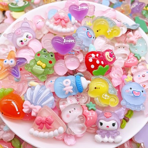 60 Pack Assorted Plastic Craft Patches- Craft Embellishments for Scrapbooking, Card Making & Handmade Projects Creations,Decoration Colorful