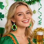 2050+Pcs St. Patricks Day Jewelry Making Kit – Irish Shamrock & Four Leaf Clover Charms Green Polymer Clay Heishi Acrylic Round Beads for DIY Bracelets Necklaces Earrings Craft - Party Favors & Gifts
