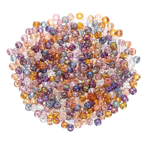 uxcell 2000 Pcs Glass Seed Beads Bulk, 3mm Mini Loose Glass Bugle Beads for DIY Earrings, Necklaces, Bracelets, Jewelry Making, Mixed Colors - color: Mixed Colors, size: 3mm