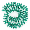 200pcs Czech 12mm Faceted Teardrop Briolette Crystal Glass Loose Beads Pendant Drop Spacer Bulk Emerald Green for DIY Jewelry Making CCT2-24 - color: Emerald Green, size: 12x6mm - 200pcs