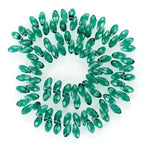 200pcs Czech 12mm Faceted Teardrop Briolette Crystal Glass Loose Beads Pendant Drop Spacer Bulk Emerald Green for DIY Jewelry Making CCT2-24 - color: Emerald Green, size: 12x6mm - 200pcs