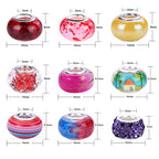 European Large Hole Beads Spacer Beads Charm Fairy Wands Beads Rhinestone Craft Beads for DIY Bracelet Jewelry Making (9 Style 180 Pieces) - color: 9 Style 180 Pieces
