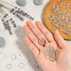 100 PCS Mini Open Jump Rings, Stainless Steel Open Jump Ring 10mm Thickness Round Connectors Small Key Rings O Ring Connectors for Jewelry for Jewelry Making Necklaces Bracelet Earring (Silver)