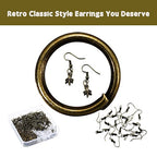 600Pcs/Pack Hypoallergenic Earring Hooks Kit - Earring Making Supplies Accessories (Bronze) - color: Bronze