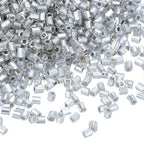 uxcell 1400Pcs Glass Bugle Beads, 1.9x1.5mm Tube Mini Loose Glass Seed Spacer Bead for DIY Earrings Necklaces Bracelets Jewelry Making (Gray Blue) - color: Gray Blue, size: 1.9x1.5mm