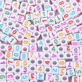 1000pcs White Square Acrylic Number Letter Beads 6x6mm Colorful Number 0-9 Beads for Jewelry Making and DIY Bracelets Necklaces Key Chains - color: White Mixed Colorful Number 0-9