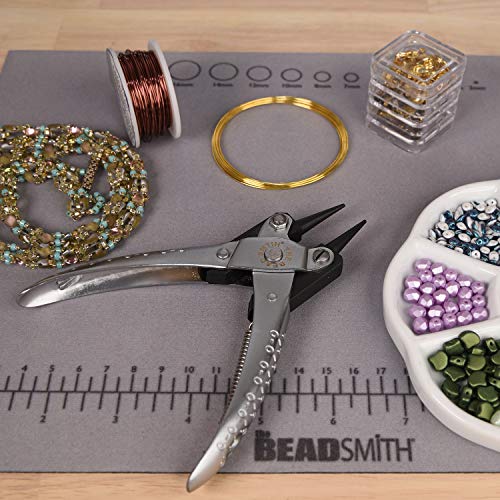 The Beadsmith Round Nose Parallel Pliers, 5.5 inches (140mm), Steel tool for jewelry making, with spring - style: Round Nose - 140mm