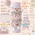 Wurosi 1927 PCS Jewelry Making Supplies Kit, Charm Bracelet Making Kit for Adults, Natural Stone Beads for Irregular Natural Stone, DIY Bracelet/Necklace/Earring/Rings - color: 1927 PCS Jewelry Making Supplies Kit