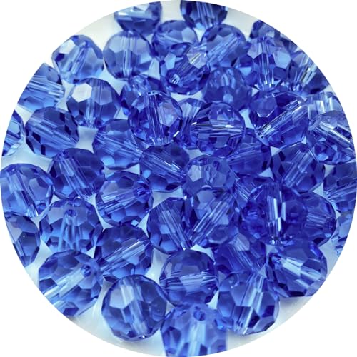 Crystal Glass Beads 500 Pieces 3mm Round Faceted Glass Spacer Beads for Jewelry Making Bracelet Earring Necklace DIY Craft Supplies(Light Blue) - color: Light Blue, size: 3mm