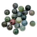 AD Beads Natural Gemstone 10mm Round Loose Beads Big Hole 2mm Sized 30pcs (Indian Agate) - color: Indian Agate