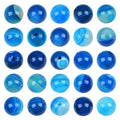 AD Beads 8mm Natural Round Loose Beads 110 Pieces, for Making 108 Mala Prayer Beads Necklace, Bracelet & Yoga Meditation, Jewelry Design (Blue Agate) - color: Blue Agate