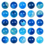 AD Beads 8mm Natural Round Loose Beads 110 Pieces, for Making 108 Mala Prayer Beads Necklace, Bracelet & Yoga Meditation, Jewelry Design (Blue Agate) - color: Blue Agate