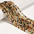 JM Design 4mm 92Pcs Multicolor Mixed Gemstone Smooth Round Beads, 15" Strand Gemstone Loose Spacer Stone Beads for Jewelry Making Craft DIY Necklace - size: 4mm