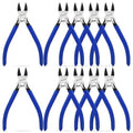 Wire Snips Cutter 6" - 10 Pack Floral Wire Cutters for Artificial Flowers - Small Dykes Cutter for Jewelry Making Crafting Zip Ties - Side Diagonal Cut Pliers Tool Spring Loaded -Blue - size: 10 Pack