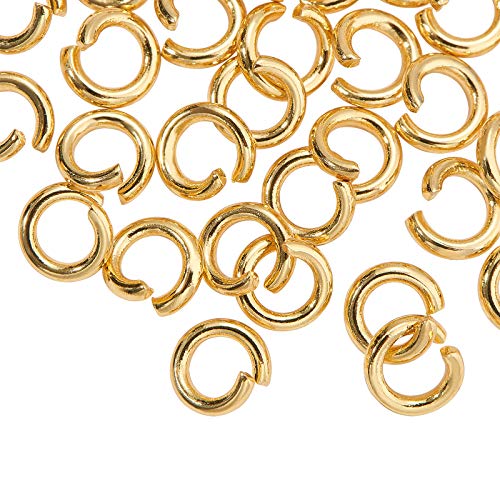 DanLingJewelry 200 pcs 304 Stainless Steel 19 Gauge Open Jump Rings 5mm for Jewelry Making DIY Golden Color - color: 200 pcs - ф5mm δ 1mm - Golden