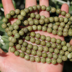 Natural Stone Beads Avocado Jade 8mm Polished Round Smooth Gemstone Beads for Jewelry Making Supplies 15 Inch(45 Beads) - color: Avocado Jade 8mm-45pcs