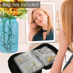 Travel Jewelry Organizer Case Transparent Jewelry Storage Book Binder Bag for Earrings, Rings, Necklace, Bracelet,Inner Pages and Pouches - color: Inner Pages and Pouches