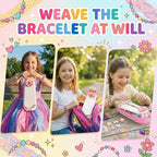 2-in-1 Friendship Bracelet Making Kits: DIY Art and Crafts Jewelry String Braiding Set Toys with Storage Box for Kids - Christmas Birthday Gifts for Girls Age 6 7 8 9 10 11 12 Year Old - White - style: White