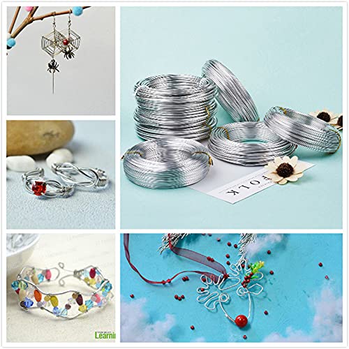Pandahall 53 Feet Silver Aluminum Wire 4mm Metal Craft Wire for DIY Manual Arts Jewelry Making(Silver)