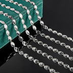 UMAOKANG 2 Meters Stainless Steel Oval Chains Bulk on Spool Small Oval Link Chain Handmade Craft Chain Roll - color: Silver Small Oval