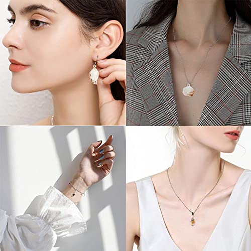 SUNNYCLUE 1 Box 24Pcs 6 Styles Sea Shell Pendants Electroplated Shell Charms Imitation Gemstone Style Spiral Shell Acrylic Charm for Women DIY Earring Necklace Bracelet Jewellery Making - color: 1 Box 24pcs 6 Styles Imitation Sea Shell Acrylic Charms