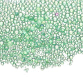 Iridescent Glass Tiny Bubble Beads, 0.4-3mm 20g No Hole Micro Mini Round Peacock Green Water Droplets Beads - Applications: for Resin, Nail Art, Dollhouse Bath Tub, 2-Pieces - color: Peacock Green, size: φ0.4-3mm