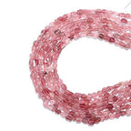 BEADIA Irregular Natural Strawberry Crystal Stone Loose Semi Gemstone Beads for Jewelry Making 5-8mm 38cm - color: Strawberry Crystal, size: 5-8mm 38cm