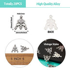 Mega Pet 20pcs Tibetan Silver Triangle Chandelier Component Links Charm Pendant Connectors with 3 Holes for Multi Layers Dangle Earring Bracelet Necklace Jewelry Making - color: Antique Silver, Triangle