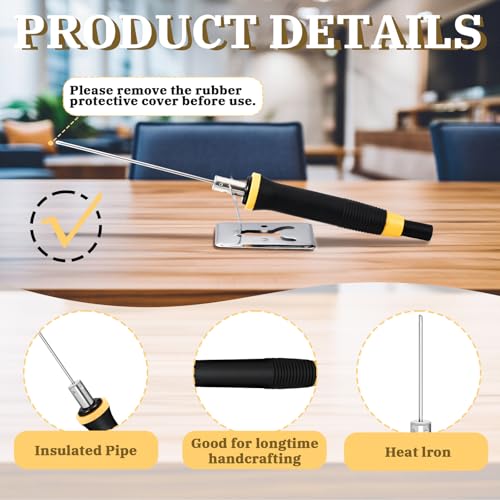 Konohan 2 Pcs Hot Wire Electric Foam Cutting Pen, Foam Cutter Kit | Higher Temperature | 2 Needle | Heat-Insulated Handle | Metal Stand | Cleaning Brush | Marker Pen | Heat Carving Tool for EVA Board