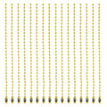 MECCANIXITY Ball Bead Chain Beaded Necklace Chains 5 Inch Adjustable Metal Ball Chains 2.4mm/0.1inch Keychain for Jewelry Making,DIY Craft Projects,Pack of 36(Yellow) - color: Yellow