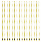 MECCANIXITY Ball Bead Chain Beaded Necklace Chains 5 Inch Adjustable Metal Ball Chains 2.4mm/0.1inch Keychain for Jewelry Making,DIY Craft Projects,Pack of 36(Yellow) - color: Yellow