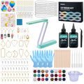 Resiners UV Resin Kit with Light for Adults, 190PCS UV Resin Jewelry Making Kit, Resin Accessories for Keychains, Earrings, Necklaces, Adult DIY Crafts – Not a Toy