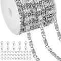 Jabogrii 16.4 Feet Stainless Steel Chain for Jewelry Making Silver Craft Bulk Chain Roll Handmade Jewelry Making Supplies - color: Silver