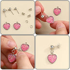 180 Pieces Ball Post Earring Stud with 200 Pieces Butterfly Back Earrings with Loop for DIY Jewelry Making Findings, 4 mm 5 mm 6 mm(Sliver) - color: Sliver