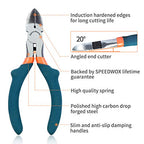 SPEEDWOX Mini Diagonal Pliers Thin Precision Wire Cutters 4-1/2 Inches Convex Shoulder Small Plastic Nippers Micro Side Cutter Side Cutting Fine Plier Jewelry Making Professional Beading Hobby Craft - style: Diagonal Pliers