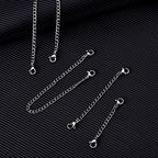 10Pcs Stainless Steel Necklace Extender Chain Links, Silver Necklace Extenders for Bracelet Anklet Stainless Steel Chain Extenders for Jewelry Making 2in 3in 4in 5in 6in (10 Silver) - color: Silver 10pcs