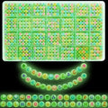 Looconi 1400pcs Colorful Letter Beads that Glow in the Dark 7x4mm Alphabet A-Z and Smiley Heart Beads for Jewelry Bracelet Making - color: Glow-colors