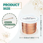 Hobbyworker 26 Gauge Bare Copper Wire 423FT/0.4mm Beading Craft Wire for Jewelry Making - size: 26 Gauge